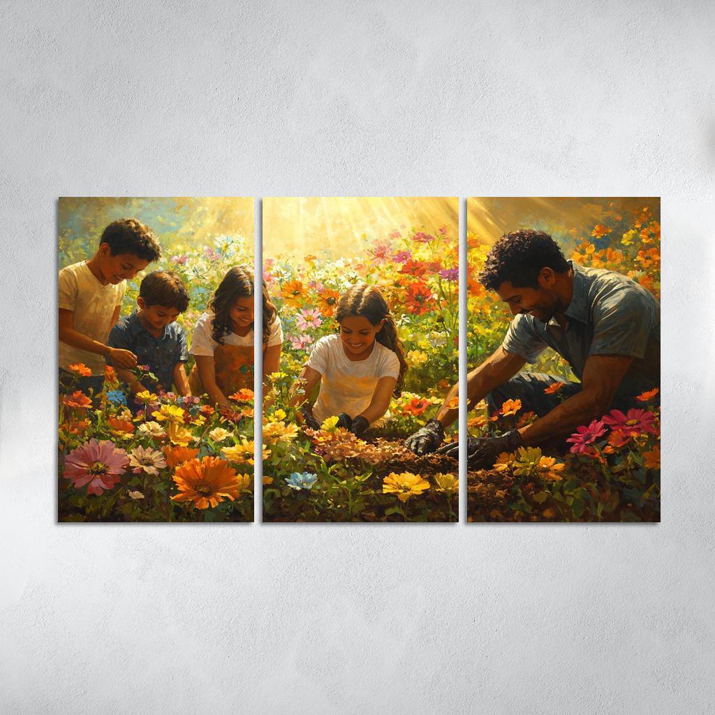A Mother's Garden Nurtured By Love Modern Paintings Frame