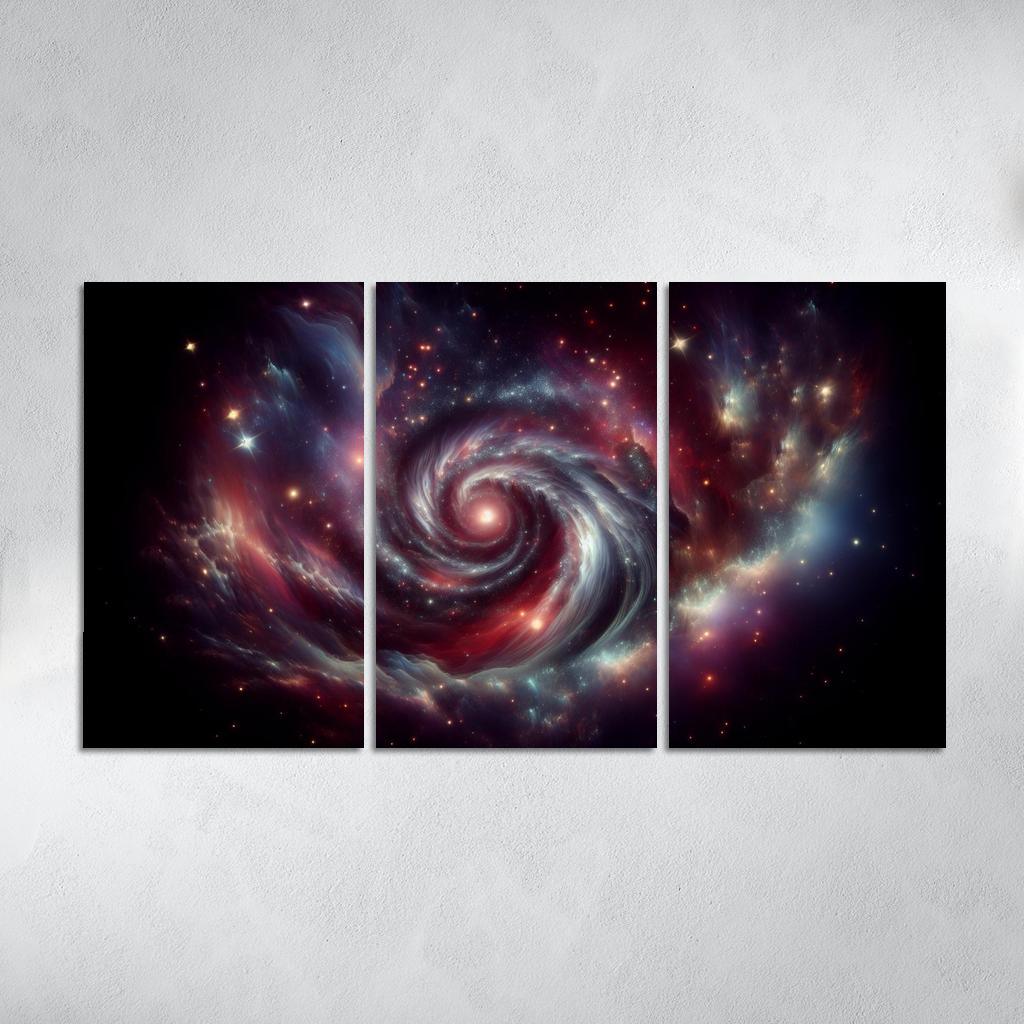 The Curious Case of Dark Matter Halos 3 Piece HD Canvas Wall Art-Original Frame