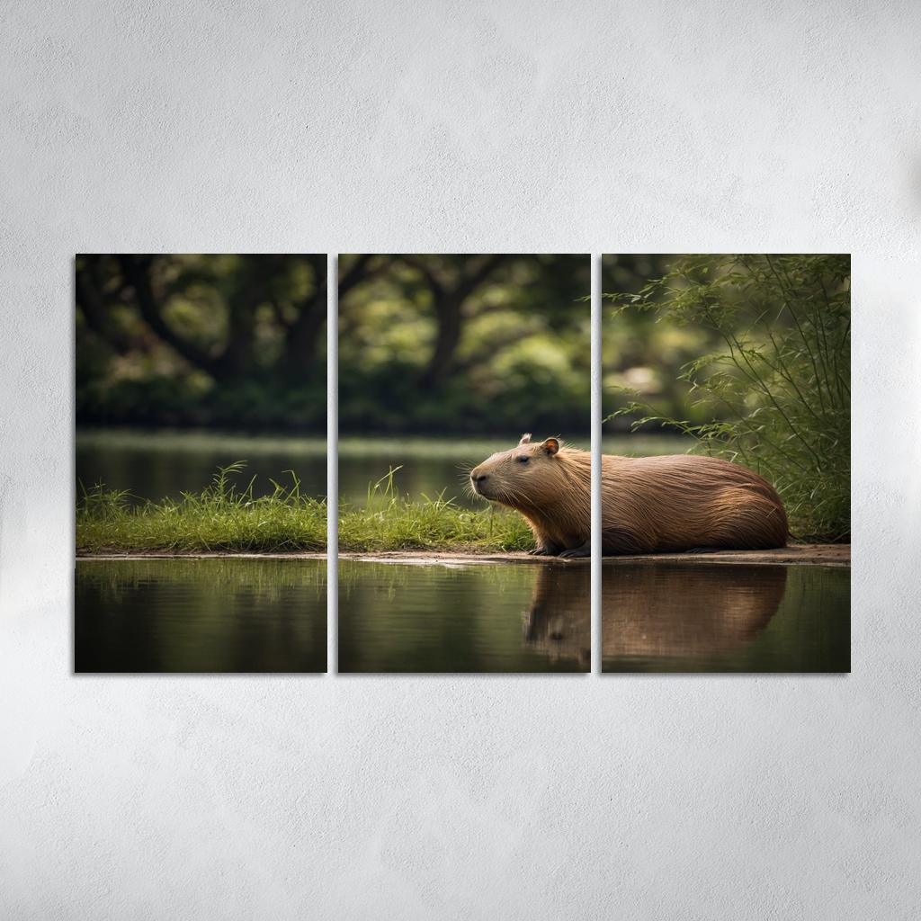 The Charismatic Capybara World's Largest Rodent Canvas Paintings Frame