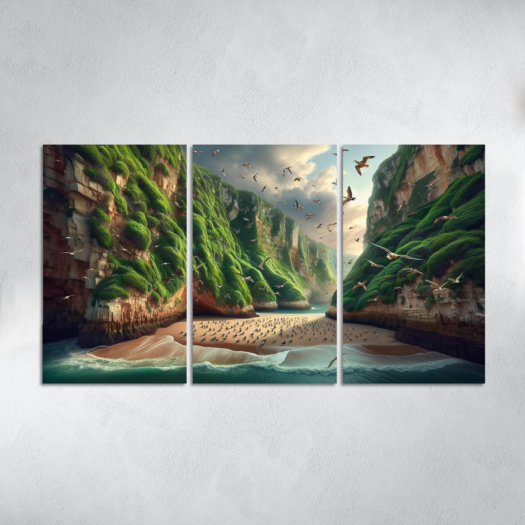 Eagle Nest Cove Scenic Birdwatching Spot Oil Paintings Frame