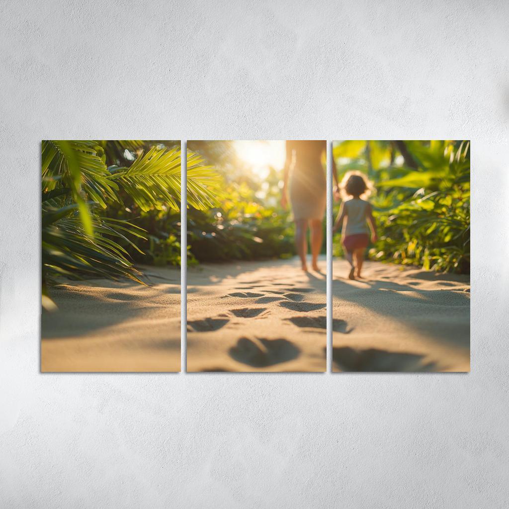 Footprints On The Path A Mothers Journey Custom Paintings Frame
