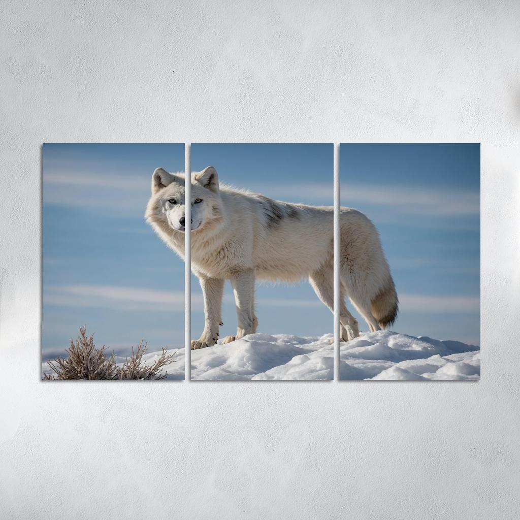 The Resilient Arctic Wolf Ghost Of The Tundra Canvas Paintings Frame