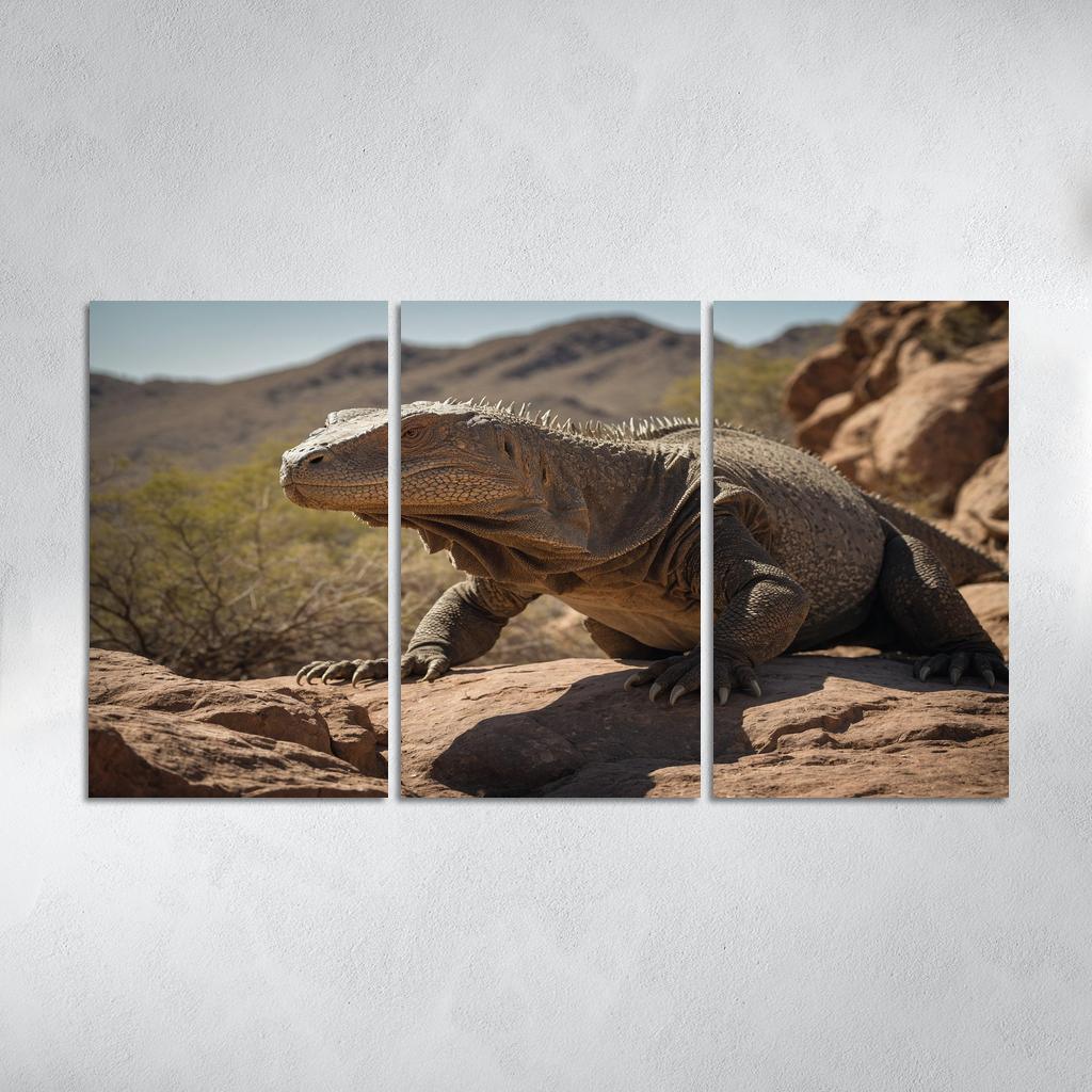 The Powerful Komodo Dragon Apex Predator Of The Islands Modern Paintings Frame