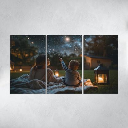 Beneath The Stars Nighttime Conversations Custom Paintings Frame