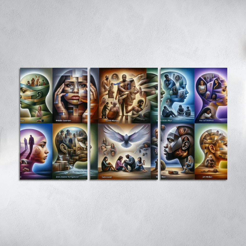 Voices Of Silence Domestic Violence Awareness Multi-panel Paintings