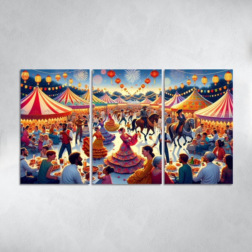 Feria De Abril - Spain Modern Paintings Frame