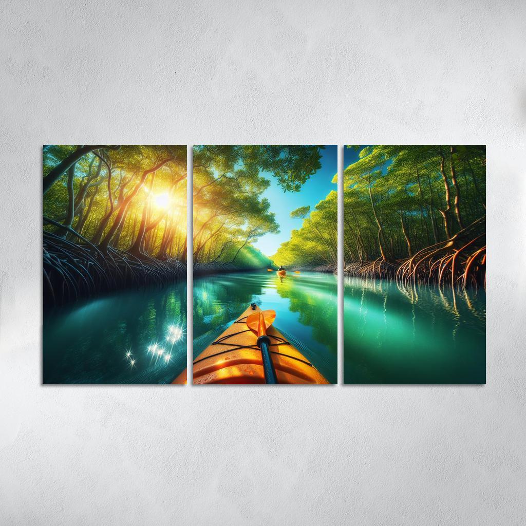 Winding Waters A Kayaker's Dream Custom Paintings Frame
