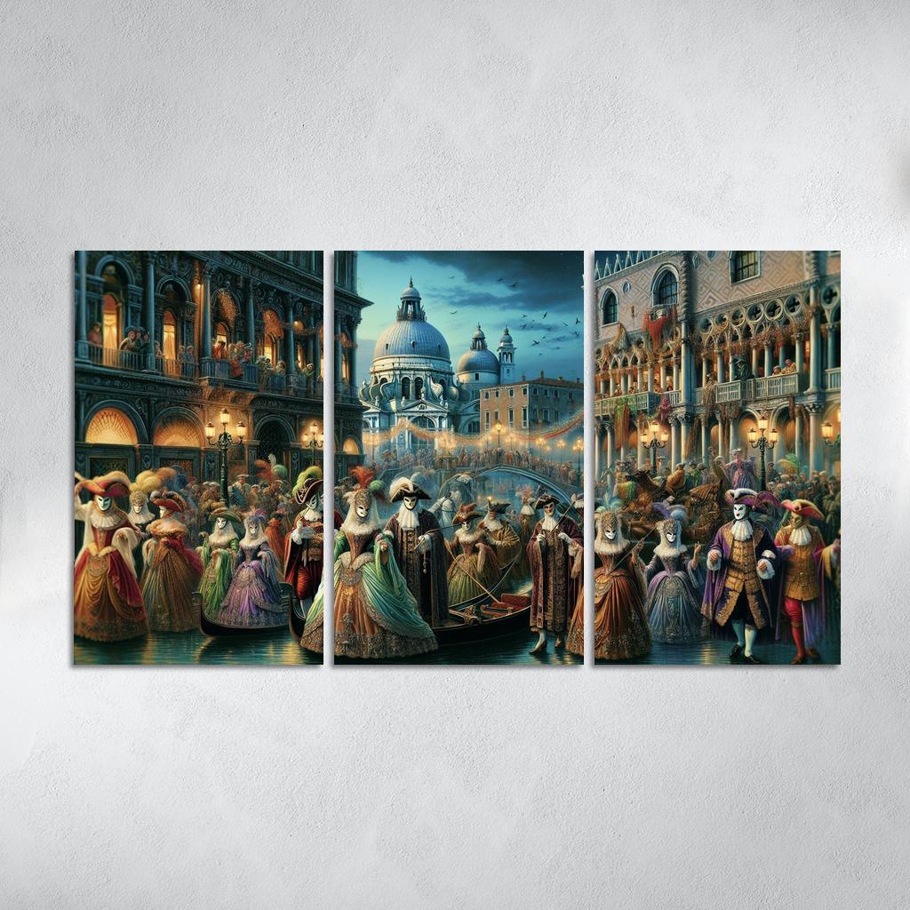 Carnival Of Venice Canvas Paintings Frame