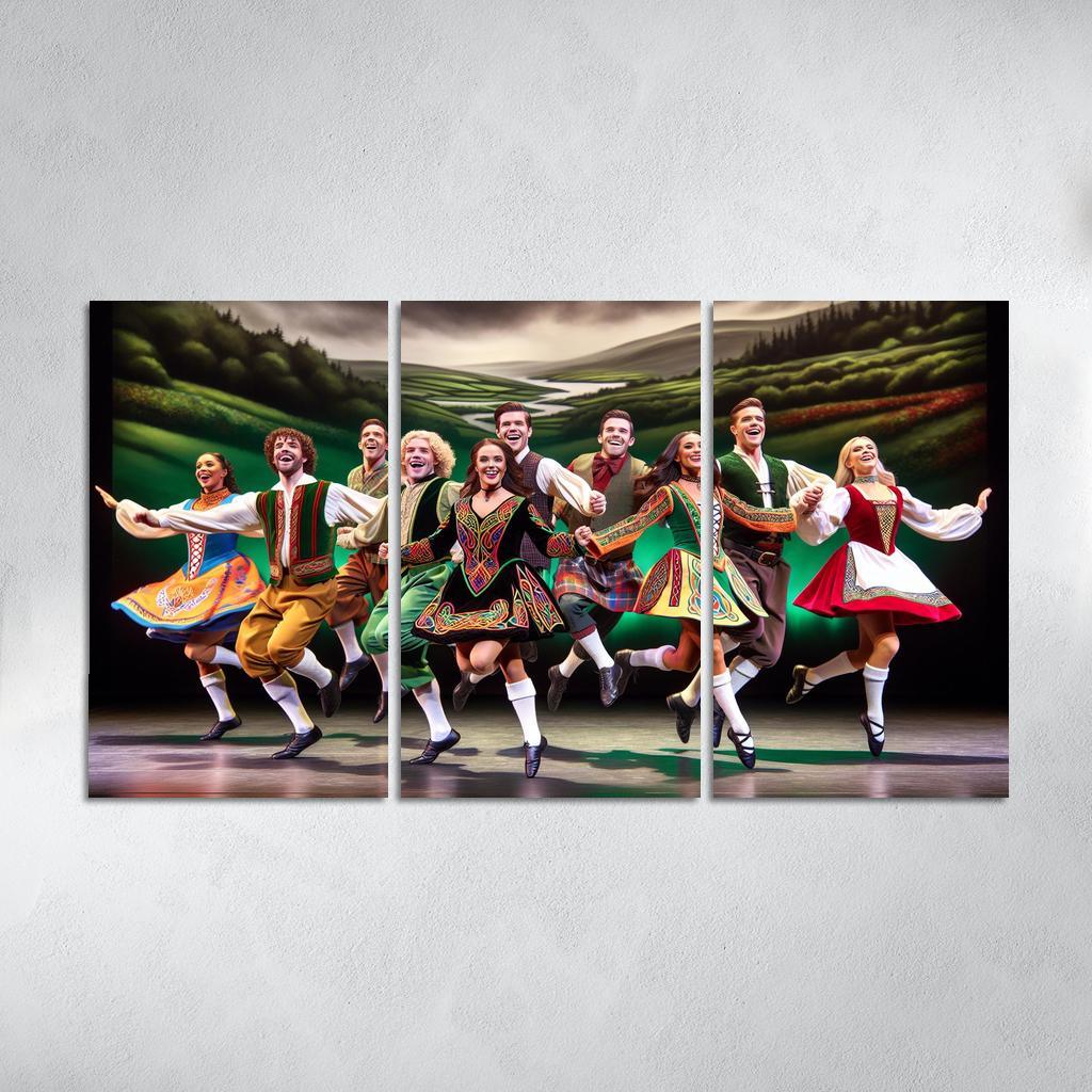 Celtic Dance The Rhythm Of The Emerald Isle Modern Paintings Frame