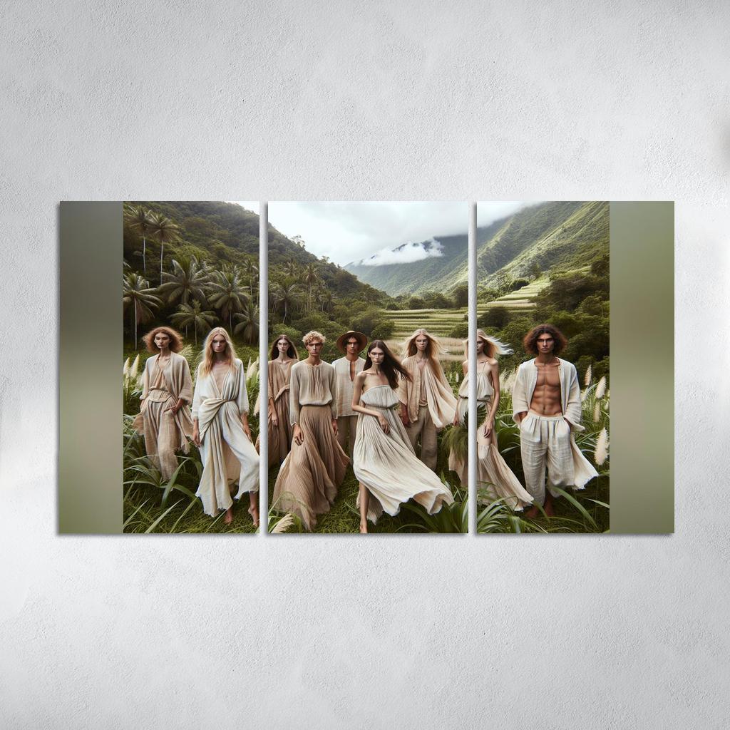 Natural Textures Embracing Imperfection 3 Piece HD Canvas Wall Art-Original Frame