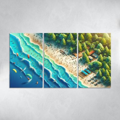 Echo Bay Adventure Beach Modern Paintings Frame