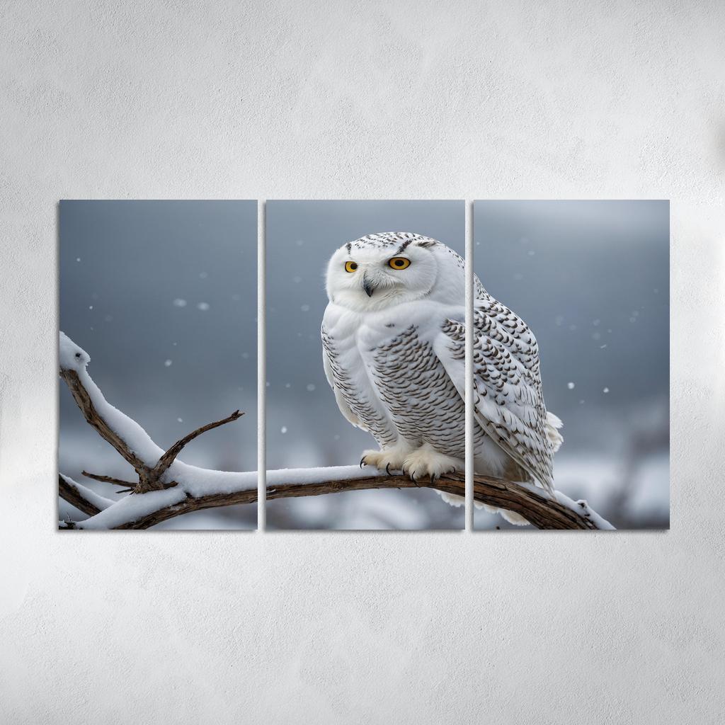 The Graceful Snowy Owl In The Arctic Framed Paintings