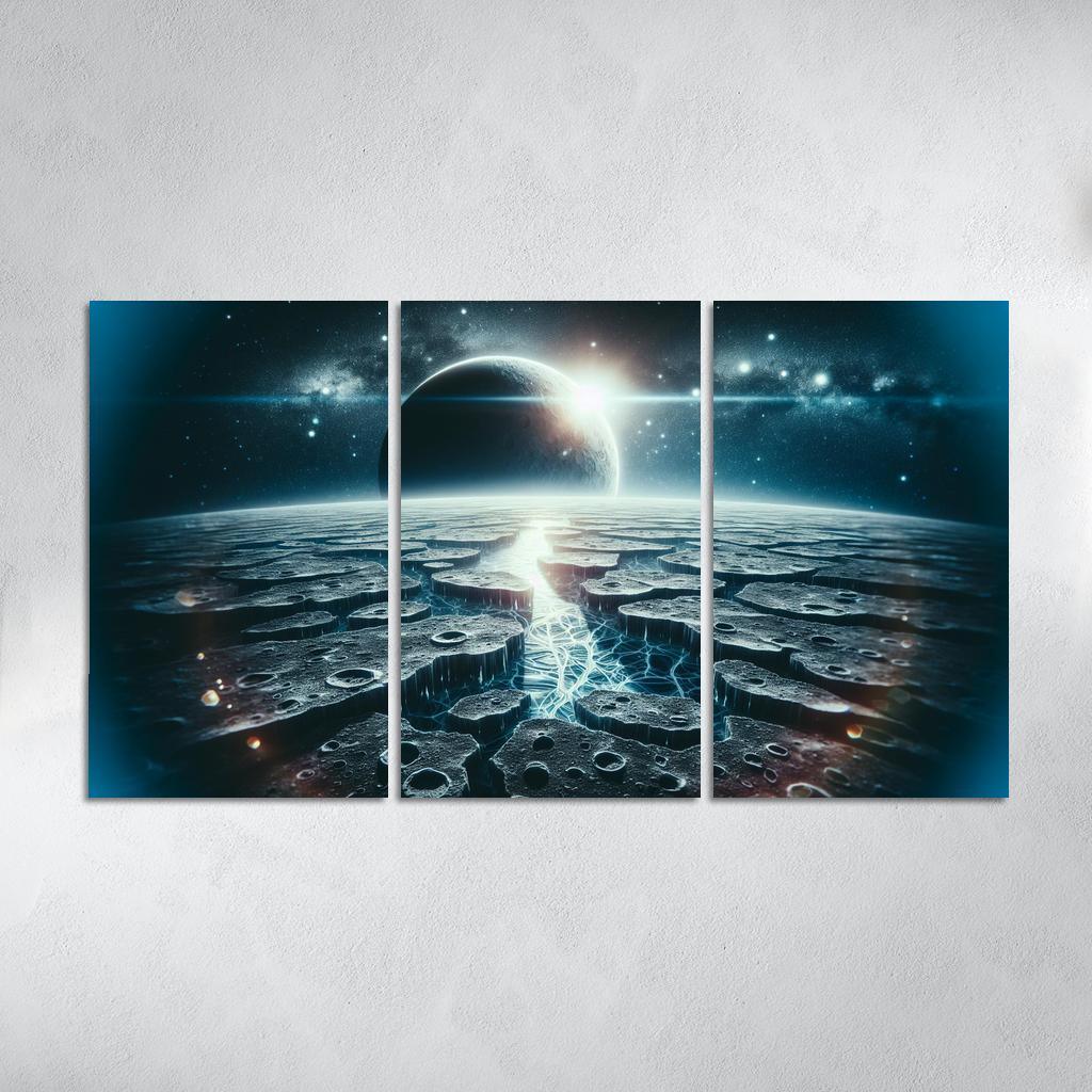 The Exploration Of Planetary Moons Abstract Paintings Frame