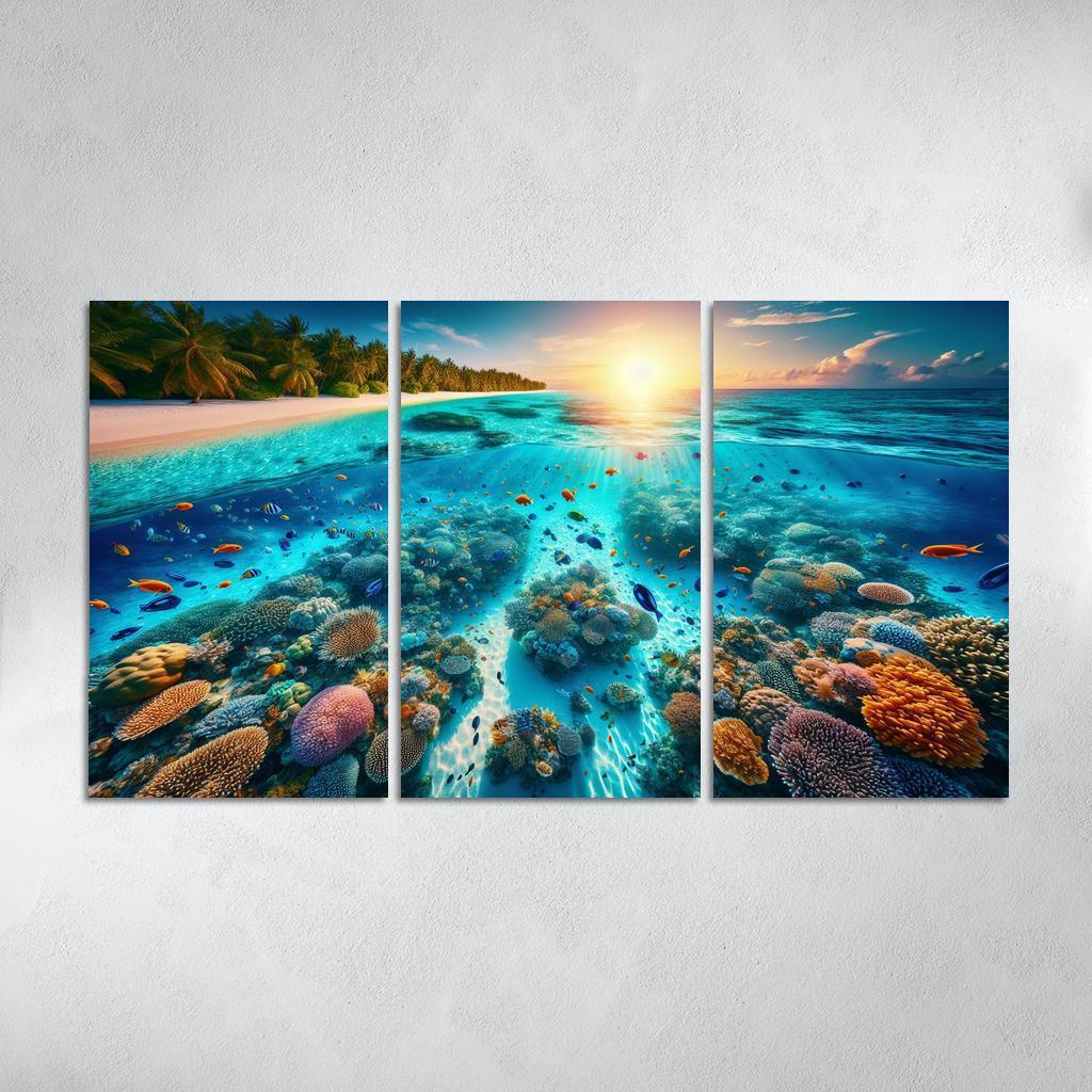 Coral Lagoon Underwater Exploration Paradise Premium Artwork Frames