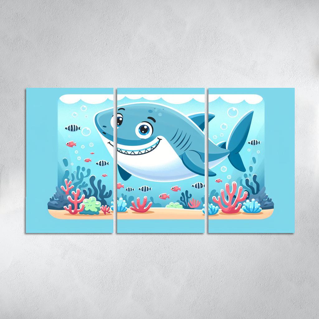Silly Shark Modern Paintings Frame