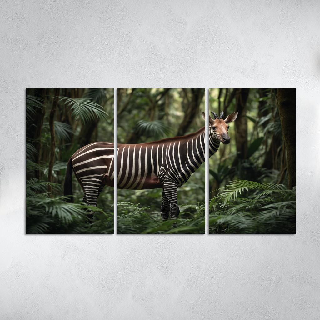 The Unique Okapi In The African Forests Framed Paintings