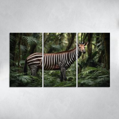 The Unique Okapi In The African Forests Framed Paintings