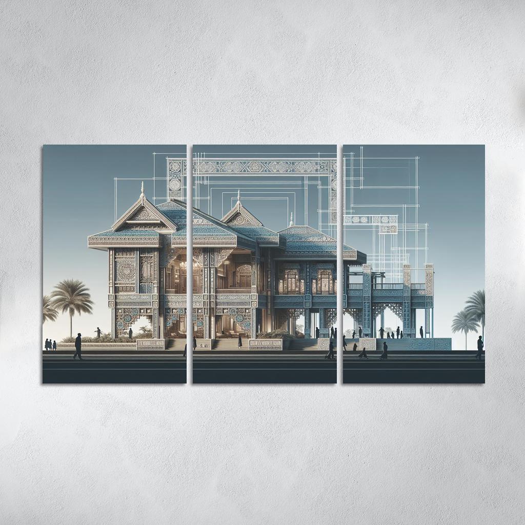 Transitional Architecture Custom Paintings Frame