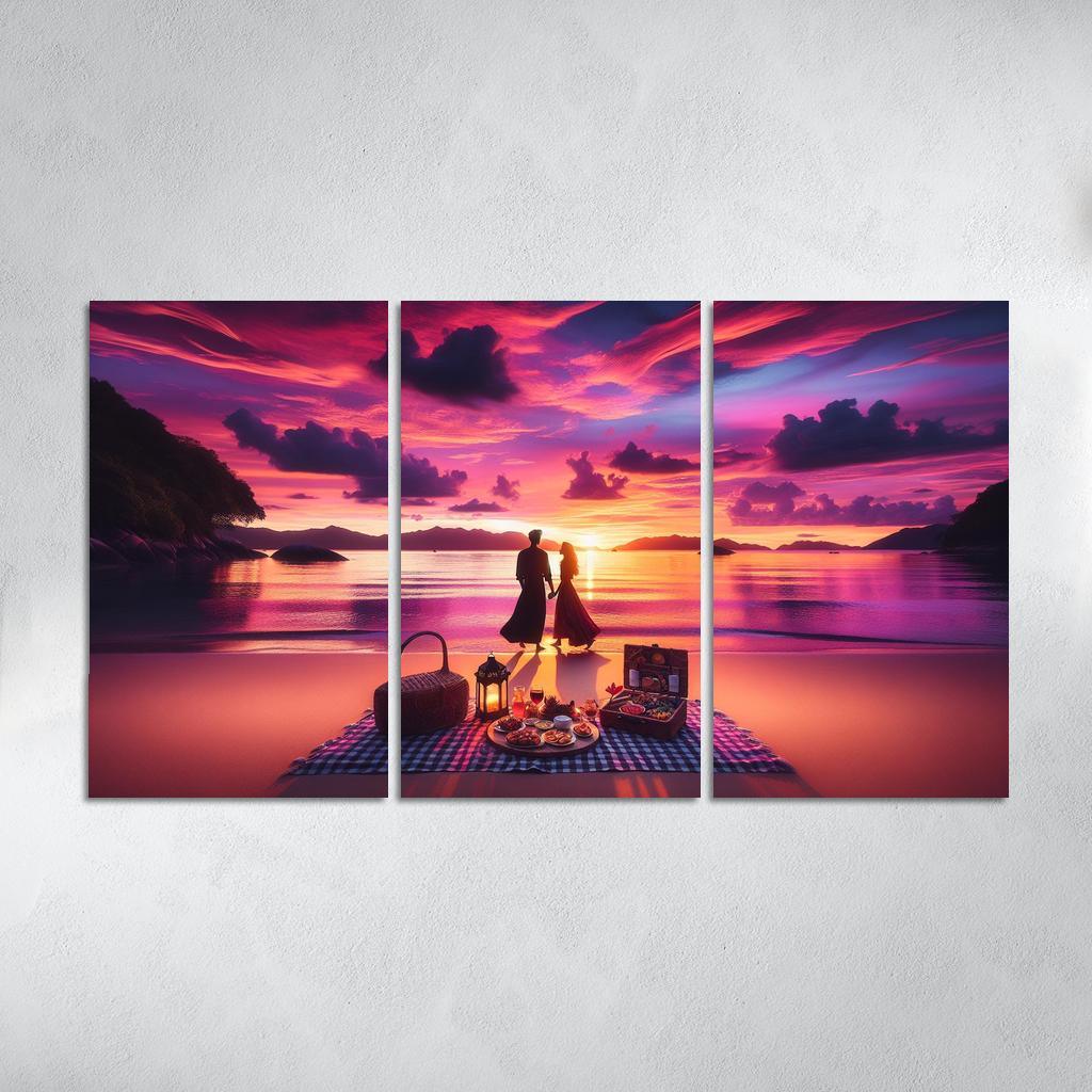 Sunset Vista Romantic Getaway Modern Paintings Frame