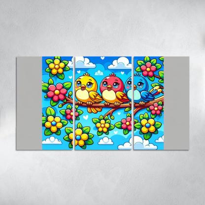 Sunny Sunbirds - Cheerful Companions Framed Paintings