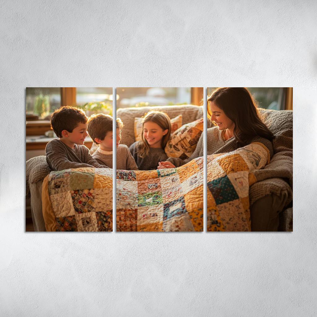 A Quilt Of Memories Stitched With Love Modern Paintings Frame