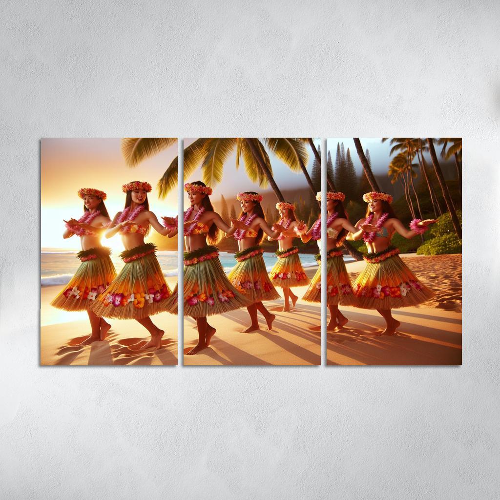 Hula The Dance Of The Hawaiian Islands Modern Paintings Frame