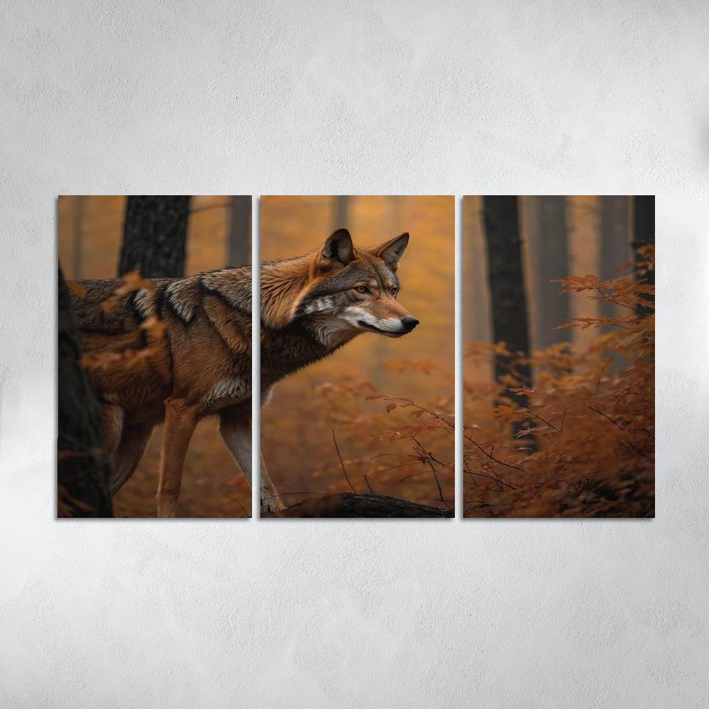 The Rare Red Wolf Shadow Of The Southeastern Forests Modern Paintings Frame