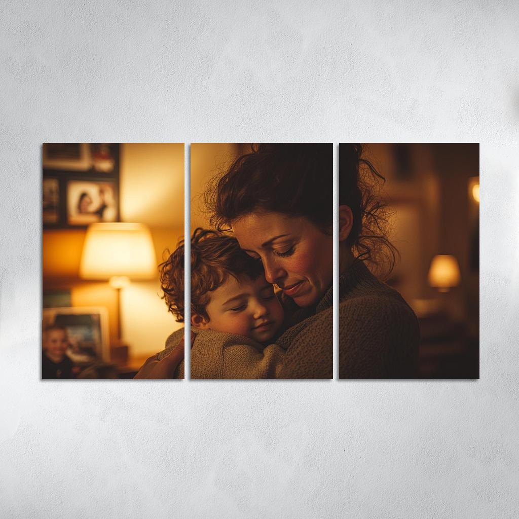 The Comfort Of Her Touch A Mothers Care Modern Paintings Frame