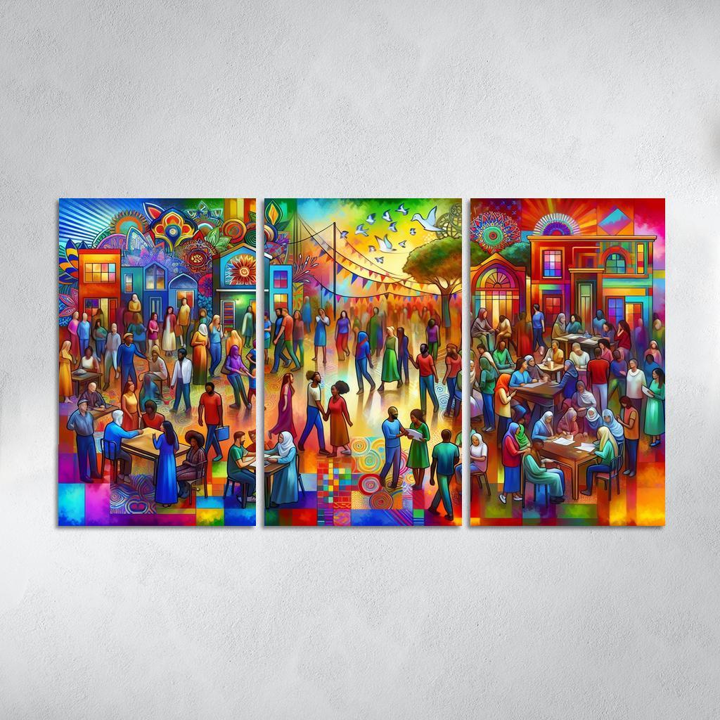 Ecosystems Of Connection Art For Community Building Framed Paintings