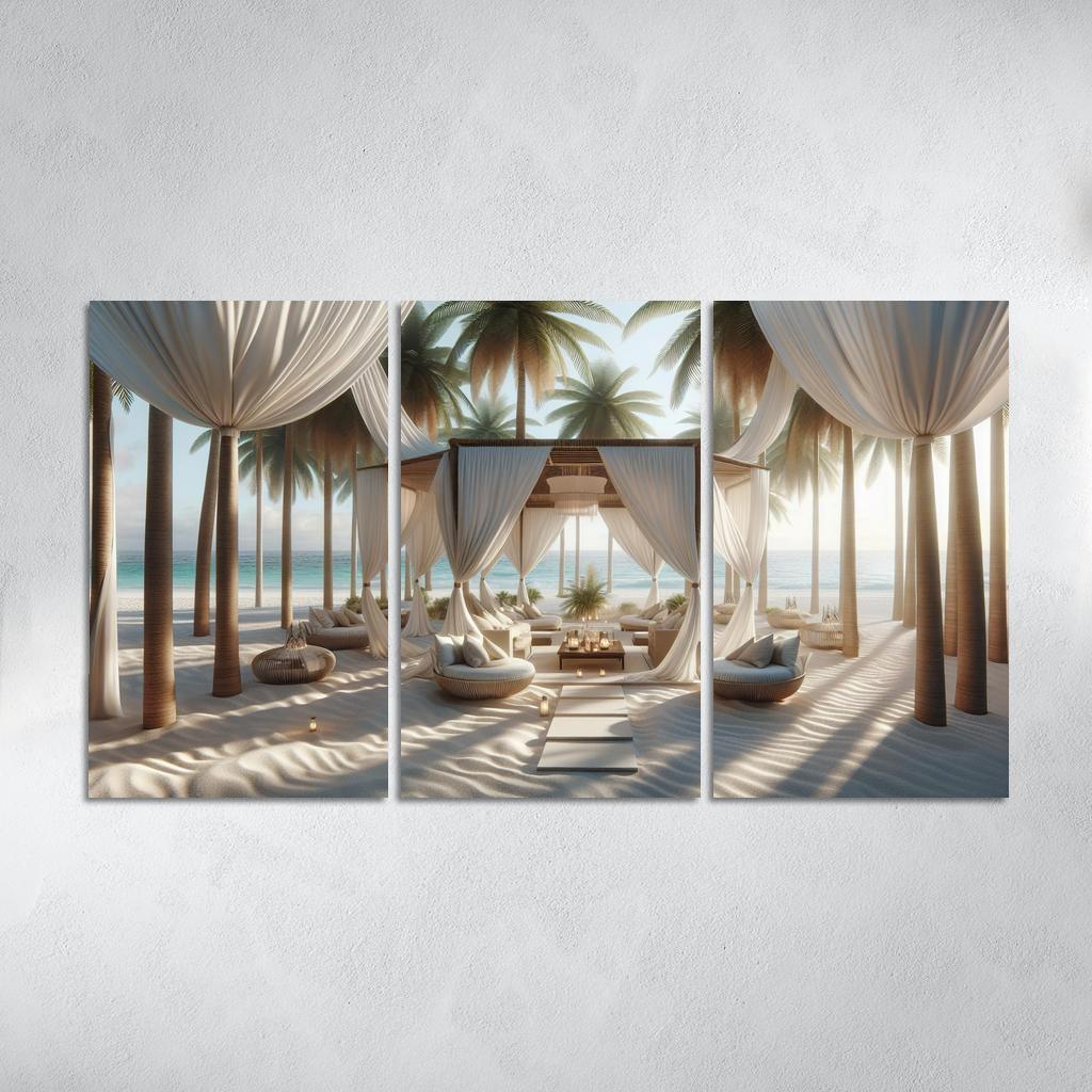 Tropical Oasis Beach And Spa Retreat Premium Artwork Frames