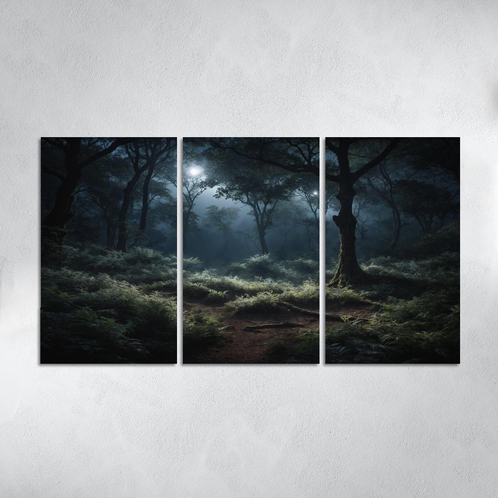 The Enchanted Glade Of Moonlit Foliage Oil Paintings Frame