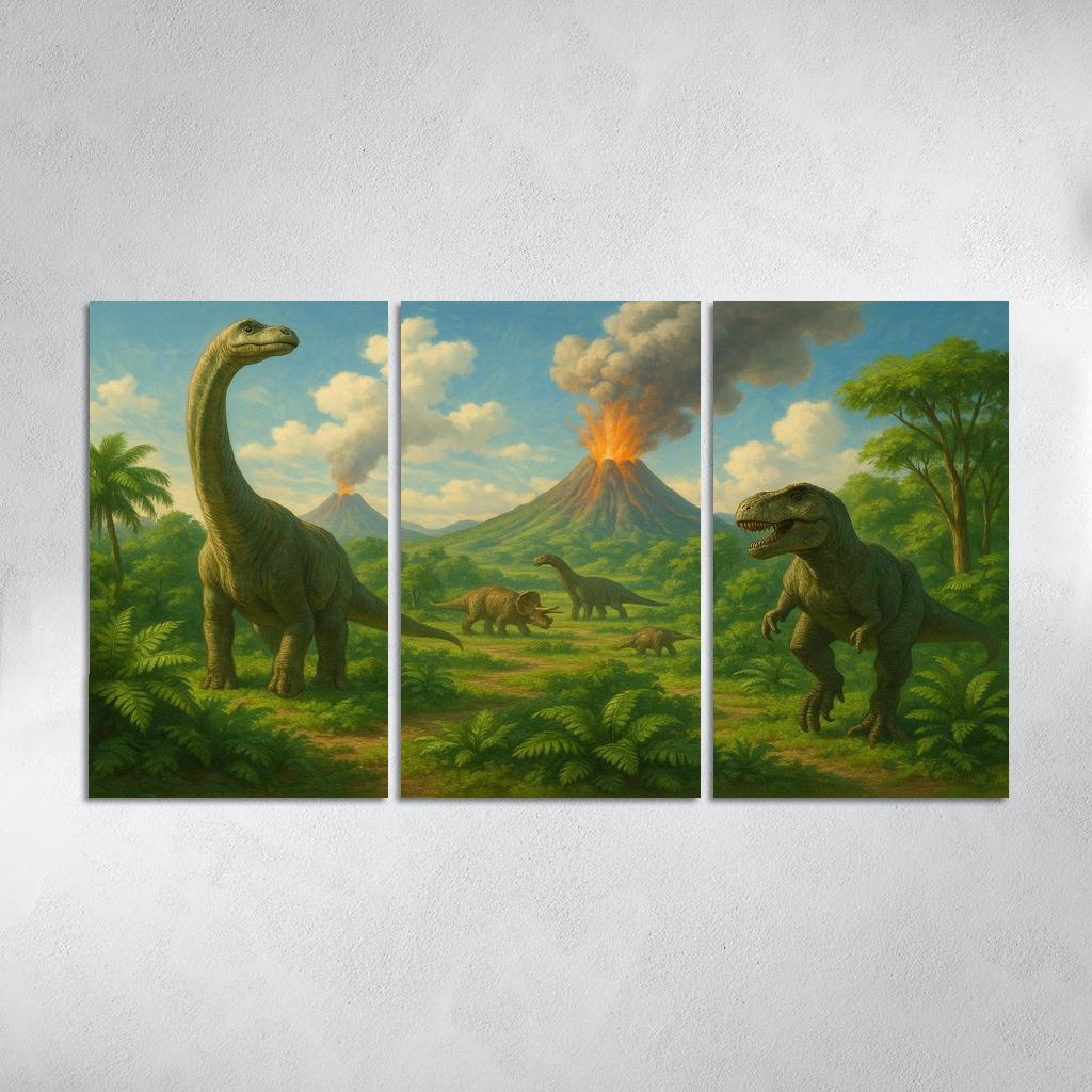 Dinosaur Discovery - Prehistoric Adventure Framed Paintings