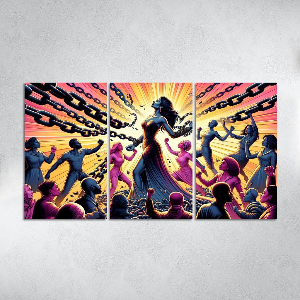 Gender Equality Breaking Barriers Custom Paintings Frame