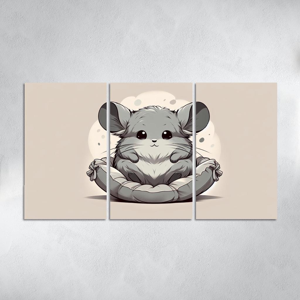 Cheerful Chinchilla - Cuddle Buddy Framed Paintings