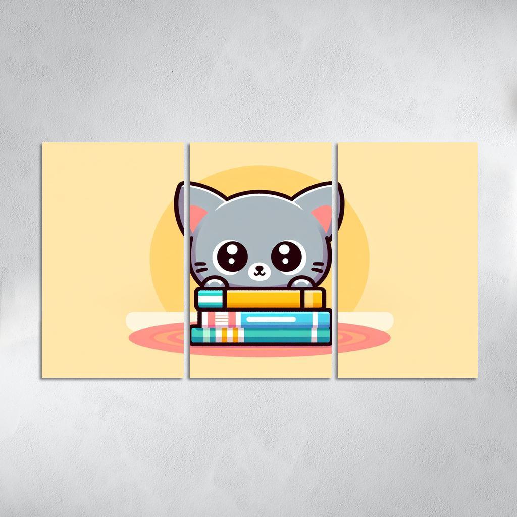 Curious Cat - Adventure Companion Framed Paintings