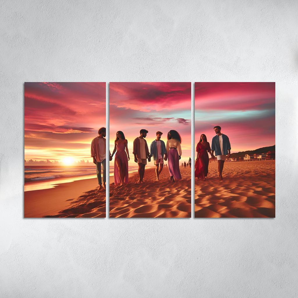 Sunset Shores A Romantic Haven Custom Paintings Frame