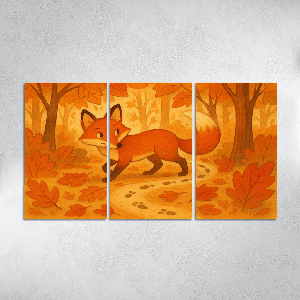 Forest Fox Trail Premium Artwork Frames