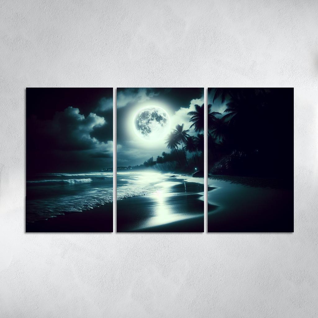 Moonlit Beach Enchanting Evenings Art Trends