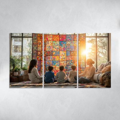 Woven Hearts The Tapestry Of Togetherness Custom Paintings Frame