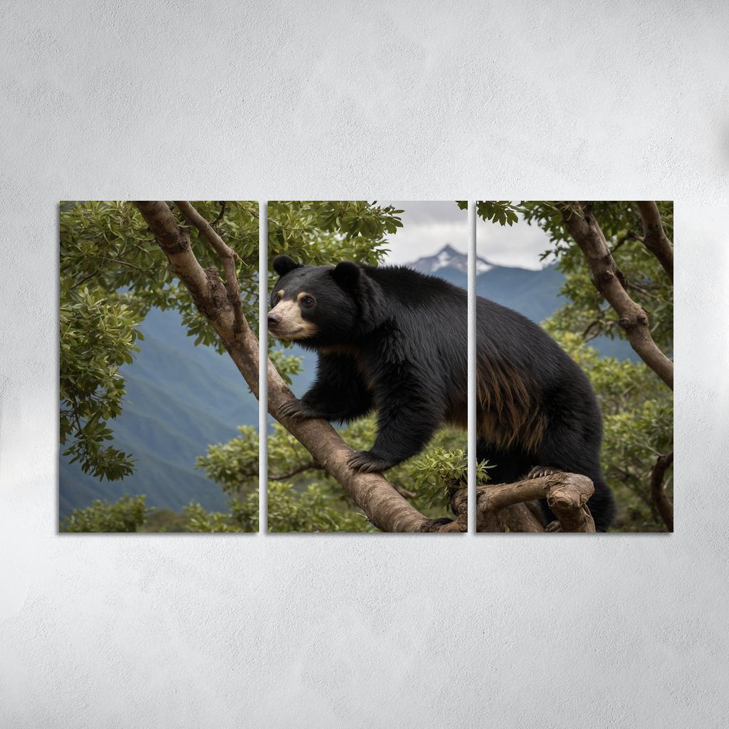 The Captivating Spectacled Bear South America's Only Bear Oil Paintings Frame