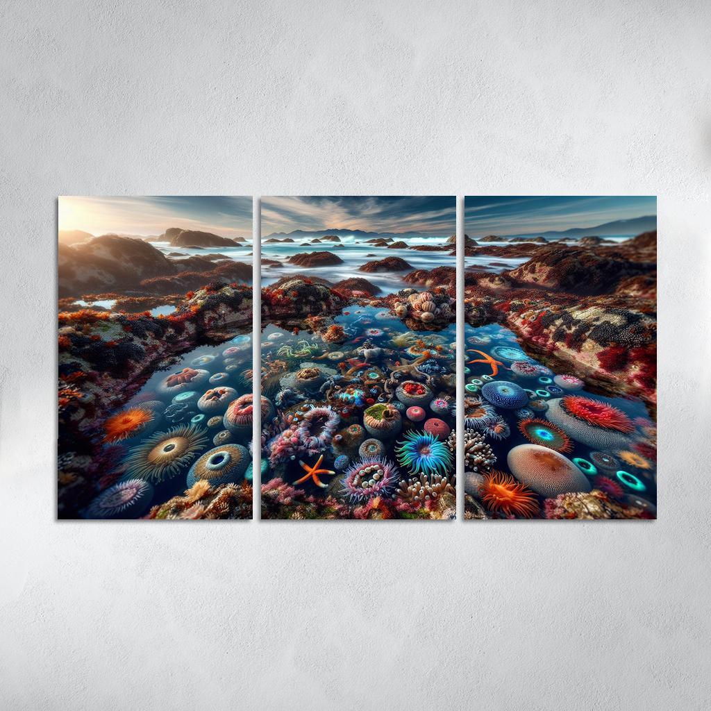 Tidal Pool Haven Nature's Aquatic Wonders Abstract Paintings Frame