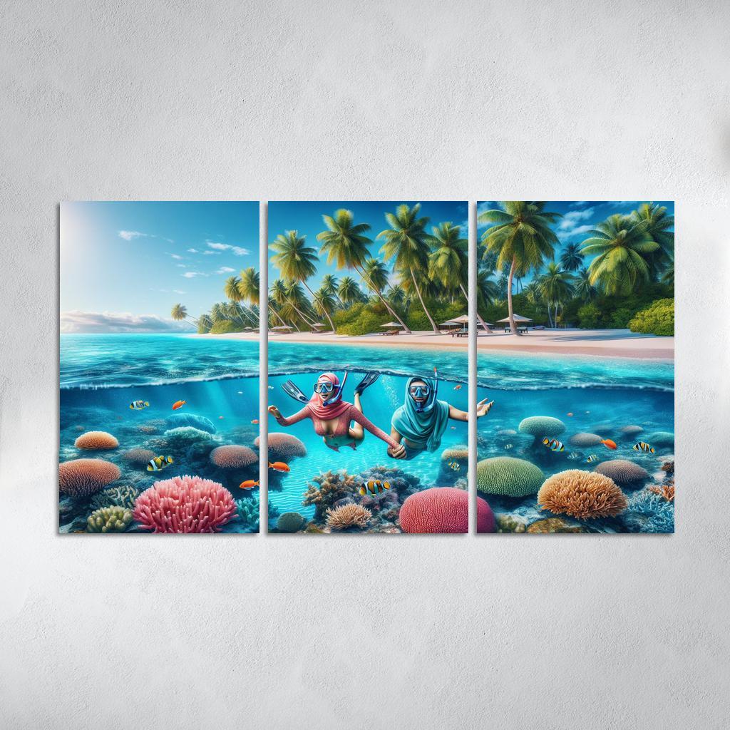 Coral Sands Sanctuary Modern Paintings Frame