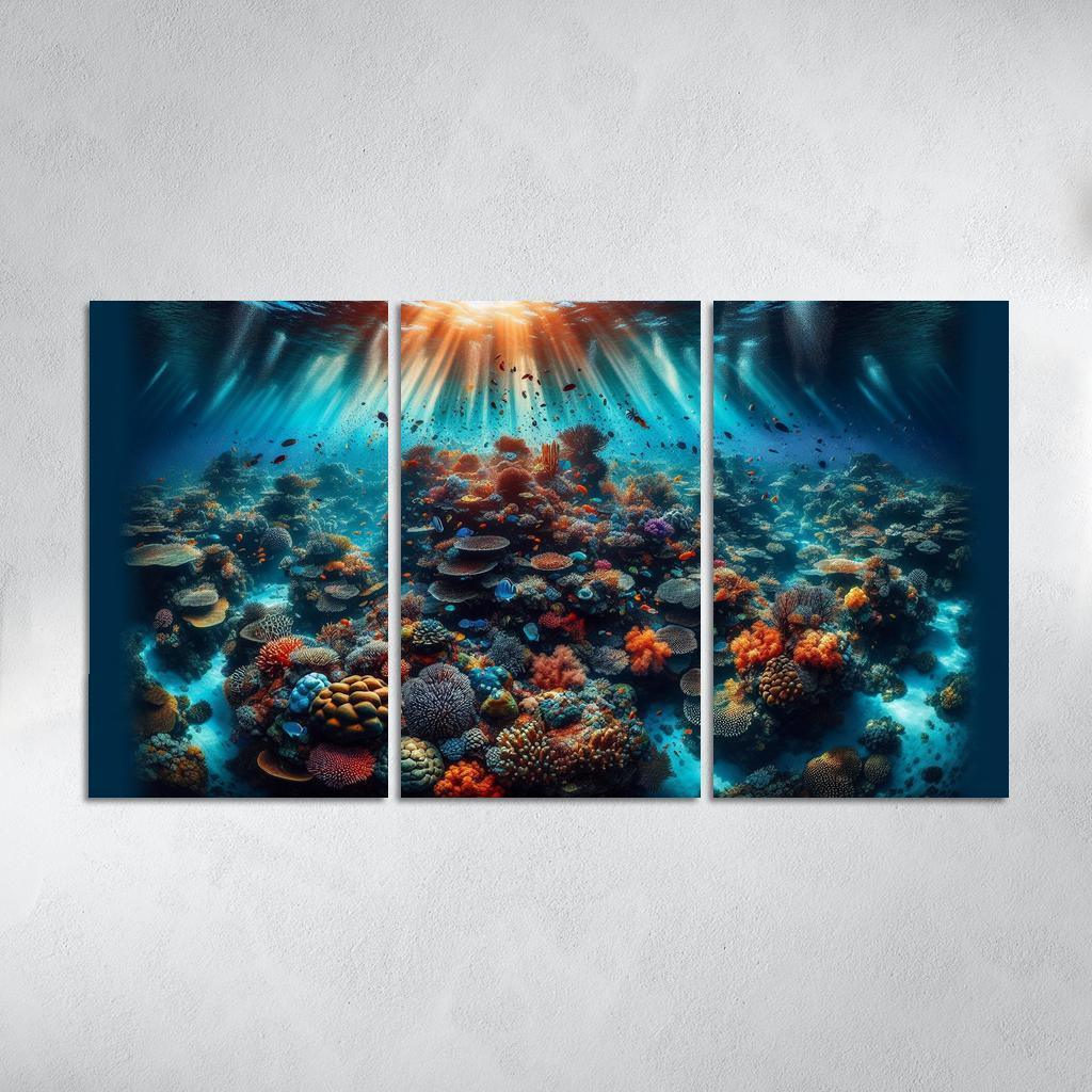 Coral Garden Underwater Paradise Custom Paintings Frame