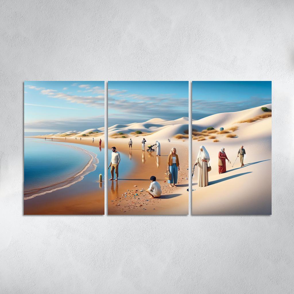 Beachcomber's Cove Treasure Hunting By The Sea Custom Paintings Frame