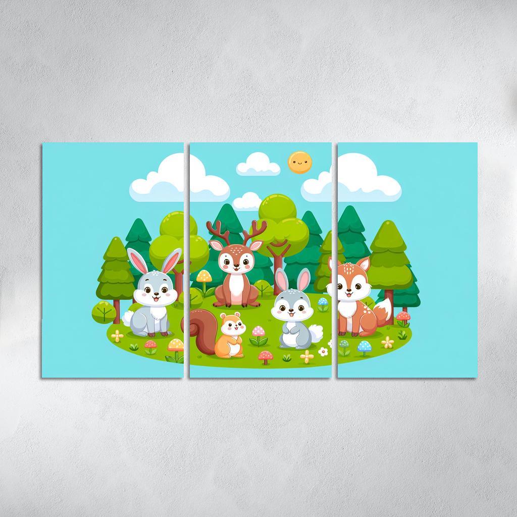 Friendly Forest Friends Premium Artwork Frames