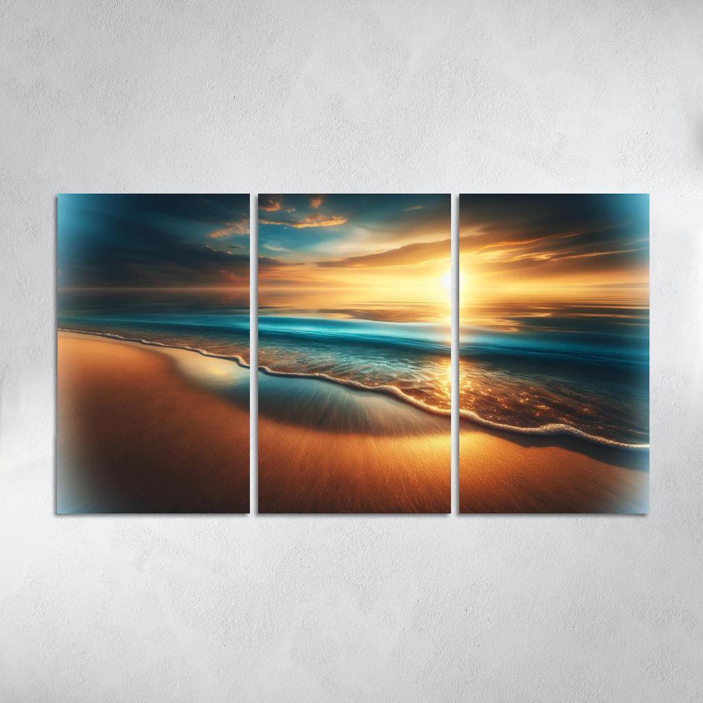 Saltwater Serenity Beach Modern Paintings Frame