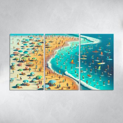 Adventure Cove Beach Modern Paintings Frame