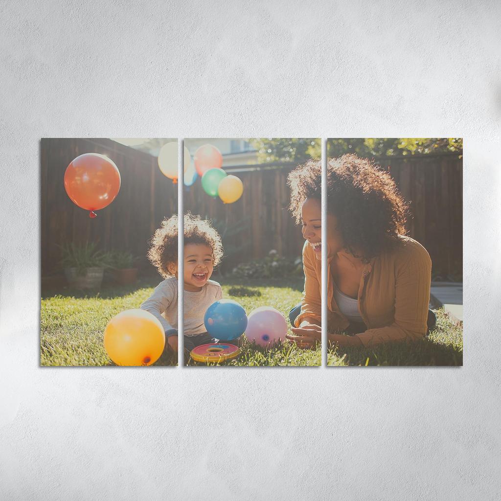 The Echo Of Her Laughter A Mothers Joy Canvas Paintings Frame