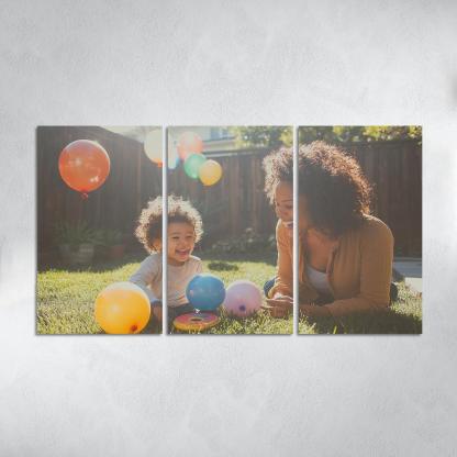 The Echo Of Her Laughter A Mothers Joy Canvas Paintings Frame