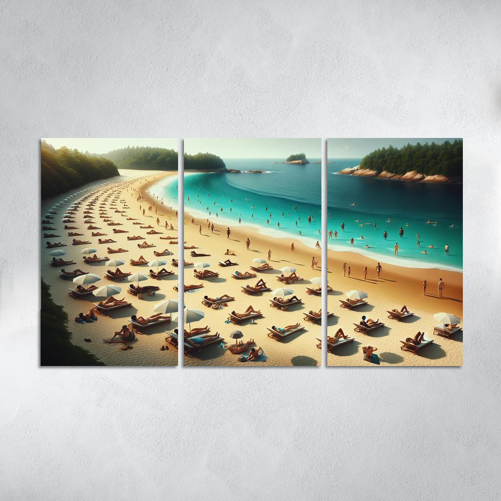 Oasis Beach Peaceful Sunbathing Retreat Art Trends